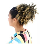 Rabo Coque Puff Cabelo Cacheado Orgânico Morena Iluminada