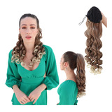 Rabo De Cavalo 100 Bio Fibra Extensão Com Cabelo Liso