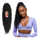 Rabo De Cavalo Regulável Ser Mulher Cacheado Bio Fibra 70cm