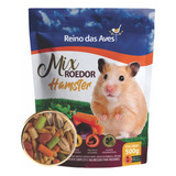 Ração Alimento Hamster Gold Mix Roedores 500g Reino Das Aves