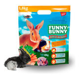 Ração Funny Bunny 1pacote 1 8kg Comida Para Coelho E Roedor