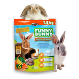 Ração Funny Bunny Delicias Da Horta 1 8kg Coelho Roedores