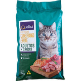 Ração Gatos Adulto Sabor Carne Frango E Peixe Qualitá 3kg