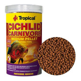 Ração Tropical Cichlid Carnivore Medium Pellet 180g Oscar