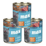 Ração Úmida Max Cat Lata Gatos Adulto Atum Sardinha 280g 3un
