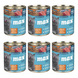 Ração Úmida Max Cat Lata Gatos Adulto Atum Sardinha 280g 6un