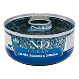 Ração Úmida N d Ocean Gatos Adultos Salmão Bacalhau 70g