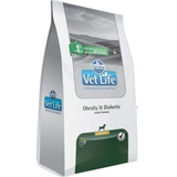 Ração Vet Life Natural Obesity Diabetic Cães Mini 2 Kg