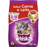 Ração Whiskas Carne E Leite Para Gatos Filhotes 10 1 Kg