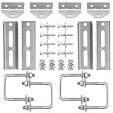 Racewill Pacote Com 4 Suportes De Beliche De Reboque Kit De Suporte De Beliche Giratório Galvanizado De 20 Cm Com Ferragens Para Travessa De Reboque De Barco De 3 8 Cm X 7 6 Cm 5 Cm X 7 6 Cm 7 6