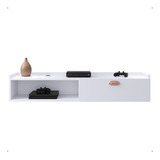 Rack 1 Porta Puxador Concha Estante Tv 32 Home Suspenso