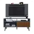 Rack Aparador Objeto Painel Prateleira Tv 48 Pol Home Quarto Cor Cinza / Ripado