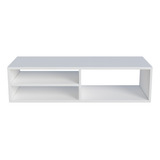 Rack Aparador Tv Suspenso Mdp Cor Neutra Sala Estar Elegante