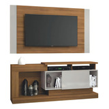 Rack Com Painel Para Tv Até 55 Polegadas Nt1065 Freijó Tre Cor Freijó off White