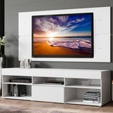 Rack Com Painel Para Tv Até 65 Polegadas Madesa Miami Branco 7003091
