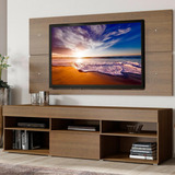 Rack Com Painel Para Tv Até 65 Polegadas Madesa Miami Cor Rustic 70035z1