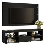 Rack Com Painel Para Tv Até 65 Polegadas Orlando P Madesa Cor Preto 70048n