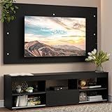 Rack Com Painel Para Tv Até 65 Polegadas Preto Madesa