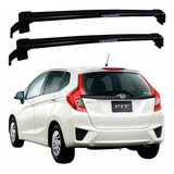 Rack De Teto Honda Fit 2018 Eqmax New Wave Preto Bagageiro