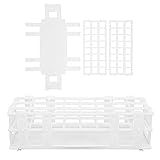 Rack De Tubo De Ensaio De Plástico Com 24 Buracos Suporte De Tubo De Amostragem Suprimentos De Laboratório Suporte De Tubo Removível 25x25mm