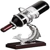 Rack De Vinho Decoração Rack De Vinho Pórtico Peixe Pular Armário De Vinho Suporte De Exibição Europeu Criativo Casa Moderna Minimalista Sala De Estar Rack De Vinho 2 Cores 0JJ01 Cor Ouro Prata