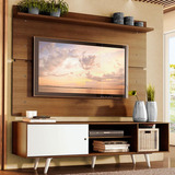 Rack Madesa Dubai Painel P Tv Até 65 Polegadas C Pés Rb 6e6e Cor Rustic branco Mdes0200146e6e