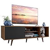 Rack Madesa Dubai Para TV Até 65 Polegadas Com Pés Rustic Preto Rustic