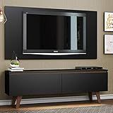 Rack Madesa Le Mans E Painel Para TV Até 55 Polegadas 2 Portas Preto