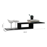 Rack Nicho Suspenso P Tv Quarto Sala Organizador Mdf Cor Onix