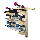 Rack Para 3 Skates Horizontal Parede