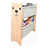 Rack Para Brinquedos Jogos E Livros Infantil Montessori Bear