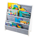 Rack Para Livros Infantil Standbook Montessoriano Grey