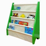 Rack Para Livros Infantil Standbook Montessoriano Verde