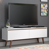Rack Para Tv Até 55 Polegadas Madesa Le Mans Com 2 Portas Cor Rustic branco 69486e1