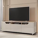 Rack Para TV Até 60 Polegadas 160cm 1 Gaveta 2 Portas Jersey Casa D Off White-Noce