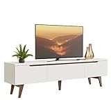 Rack Para TV Até 75 Polegadas Madesa Reims 2 Portas 1 Gaveta Branco