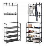 Rack Sapateira Arara Gancho Pendurar 4 Andares Roupa Sapato