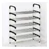 Rack Sapateira Arpa Imports Vertical Luxo Aço Inox 5 Prateleiras 15 Pares Cor Preto Prata