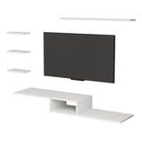 Rack Suspenso Mdf Com 4 Prateleiras De Nichos Organizador