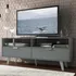 Rack Tv Até 55 Polegadas Madesa Oslo Com 2 Portas   Cinza 60193z1