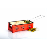 Racleteira A Vela cor Vermelha Com 1 Kg De Queijo Raclette