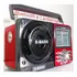 Rádio A Pilha E Tomada Lelong Am Fm Sw Pendrive Com Sd Radinho Usb Cor Vermelho 110v/220v