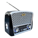 Radio Am Fm Bluetooth Retro Vintagem Usb Tipo Madeira Antigo
