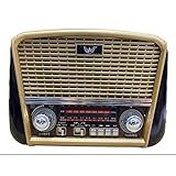 Rádio Am Fm Bluetooth Usb Retro Vintage Ltomex Jd-107 - Pilha Bateria E Tomada - Caixa Som Estilo Antigo Madeira
