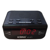 Rádio Am fm Despertador Alarme Duplo Relógio Digital Lelong