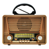 Radio Am Fm Portatil Bluetooth Retro Vintage Madeira Antigo
