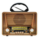 Radio Am Fm Portatil Bluetooth Retro Vintage Madeira Antigo