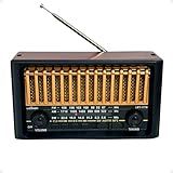 Rádio Am Fm Portátil Vintage Bluetooth Usb Bivolt Recarregável Importari
