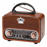 Rádio Am Fm Retrô Vintage Antigo Bluetooth Pen Drive Bateria Cor Standard Madeira 110v 220v