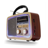 Rádio Am Fm Retrô Vintage Antigo Bluetooth Pen Drive Bivolt Cor Madeira Clara 110v 220v